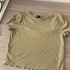 Forever 21 Green Crop Top